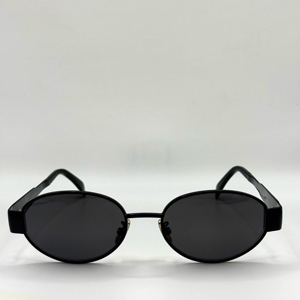 CELINE Triomphe Metal 01 Sunglasses Gold/Black - Picture 4 of 12